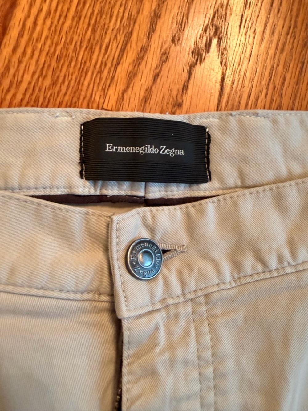 Ermenegildo Zegna Men's Grey Cotton Blend 5 Pocket Chino Pants Size 38 x 34 - Picture 5 of 15